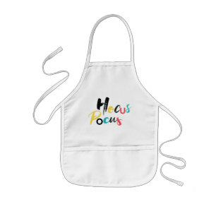 Moderne, kleurrijke, leuke, coole, trendy Hocus Po Kinder Schort