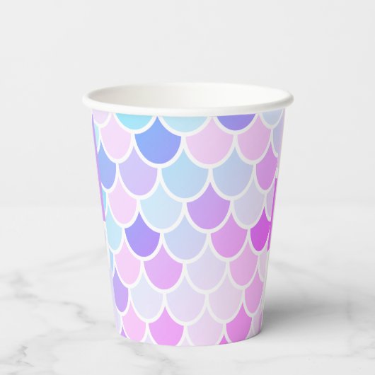 Moderne kleurrijke, liefdevolle Mermaid Seamless P Papieren Bekers (Achterkant)