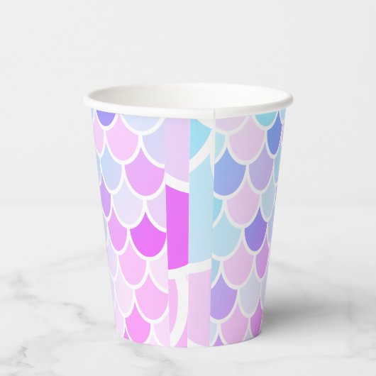 Moderne kleurrijke, liefdevolle Mermaid Seamless P Papieren Bekers (Rechts)