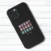Moderne kleurrijke mama tekst Case-Mate iPhone case
