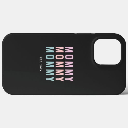 Moderne kleurrijke mama tekst Case-Mate iPhone case (Achterkant (horizontaal))