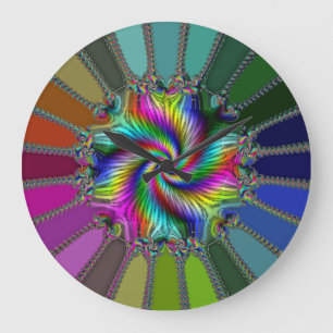 Moderne Kleurrijke Mandala Patroon Wandklok Grote Klok