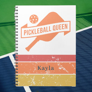 Moderne kleurrijke Monogrammed Pickleball Notitieboek