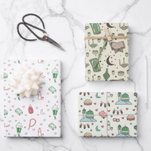 Moderne, kleurrijke moslim Ramadan en Eid Inpakpapier Vel