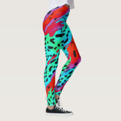 Moderne kleurrijke Oerwoud wilde dier print patroo Leggings (Rechts)