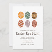 Moderne, kleurrijke, paaseihunt kaart (Voorkant)