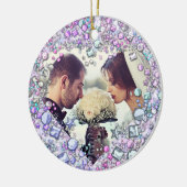 Moderne kleurrijke Pareltjes Hartvormig Keramisch Ornament (Links)