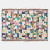 Moderne kleurrijke penseelstreken Verf Abstracte k Deken (Voorkant)