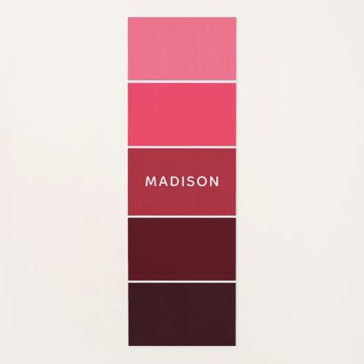 Moderne kleurrijke Pinks Colorblock Persoonlijke n Yogamat (Voorkant)