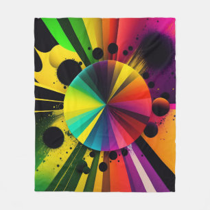 Moderne Kleurrijke Rays 3D Abstract Geometrisch Fleece Deken