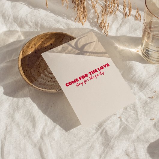 Moderne Kleurrijke Retro Bold Funky Unieke Bruilof Kaart