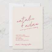Moderne Kleurrijke Retro Fun Whimsical Script Brui Kaart (Voorkant)