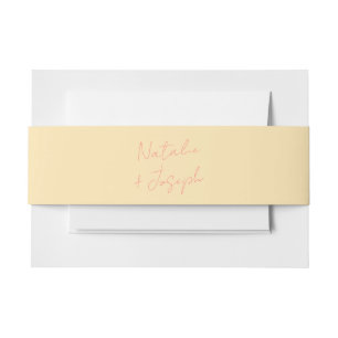 Moderne kleurrijke retro grillige pastel leuke bru uitnodigingen wikkel