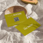 Moderne kleurrijke retro QR-code grillige bruiloft RSVP Kaartje