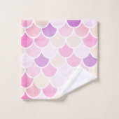 Moderne kleurrijke roze zeemeerminnen bad handdoek (Wasdoekje)