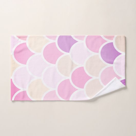 Moderne kleurrijke roze zeemeerminnen bad handdoek (Handdoek)