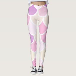 Moderne kleurrijke roze zeemeerminnen leggings