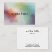 Moderne, kleurrijke Sjabloon Abstracte art Profess Visitekaartje (Voorkant / Achterkant)