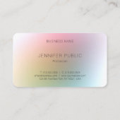 Moderne kleurrijke Sjabloon elegant minimalistisch Visitekaartje (Achterkant)