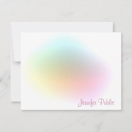 Moderne, kleurrijke Sjabloon handgeschreven script (Achterkant)