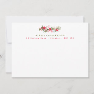 Moderne Kleurrijke Slinger & Kerstversiering Vakan Notitiekaartje
