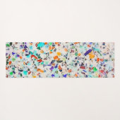 Moderne kleurrijke speckles Terrazzo Waterverf Pai Yogamat (Achterkant (horizontaal))