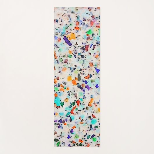 Moderne kleurrijke speckles Terrazzo Waterverf Pai Yogamat (Voorkant)