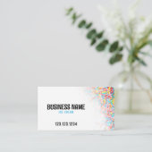 Moderne Kleurrijke Sprinkles Gradient Ice Cream Visitekaartje (Staand voorkant)