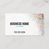 Moderne Kleurrijke Sprinkles Gradient Ice Cream Visitekaartje (Voorkant)