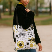 Moderne kleurrijke stijlvolle Abstracte kunstvorme Draagtas