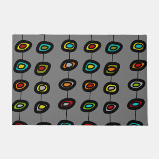 Moderne kleurrijke strengen uit het midden van de  deurmat