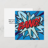 Moderne Kleurrijke Stripboek Knall Kaart (Voorkant / Achterkant)