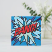 Moderne Kleurrijke Stripboek Knall Kaart (Staand voorkant)