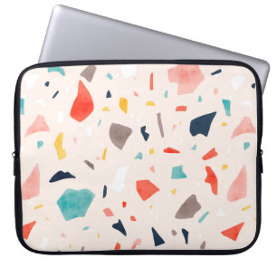 Moderne, kleurrijke Terrazzo naadloze patronen met Laptop Sleeve