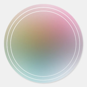Moderne, kleurrijke Trendy Elegant Blank Sjabloon Ronde Sticker
