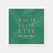 Moderne kleurrijke tropische palmbladeren Bachelor Servet (Voorkant)