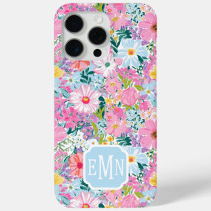 Moderne Kleurrijke Tuin Met Initiaal iPhone 15 Pro Max Hoesje