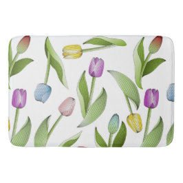 Moderne, kleurrijke Tulip Floral Badmat