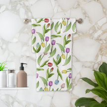 Moderne Kleurrijke Tulp Bloempatroon