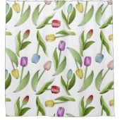 Moderne kleurrijke tulp douchegordijn (Voorkant)