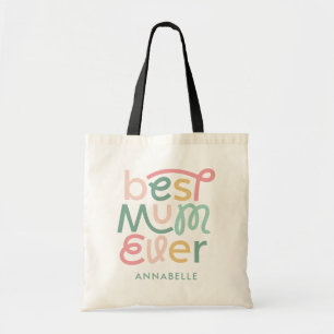Moderne kleurrijke typografie elegant stijlvol tote bag