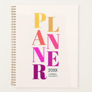 Moderne Kleurrijke Typografie Persoonlijke Crème Planner