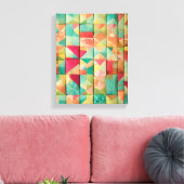 Moderne Kleurrijke Verpakte Kunst Canvas Print (Insitu (Woonkamer))