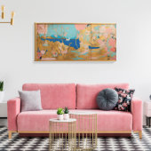 Moderne Kleurrijke Verpakte Kunst Canvas Print (Insitu (Woonkamer))