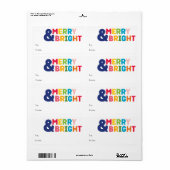 Moderne Kleurrijke Vrolijk en Helder Rechthoekig G Etiket (Full Sheet)