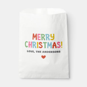 Moderne Kleurrijke Vrolijke Kerstmis Bedankzakje