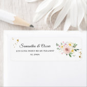 Moderne, kleurrijke Waterverf bloemen Etiket (Insitu)