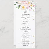 Moderne, kleurrijke Waterverf bloemen Menu (Voorkant / Achterkant)