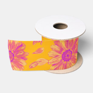 Moderne kleurrijke Waterverf bloemmotief Lint