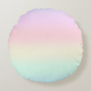 Moderne, kleurrijke Waterverf regenboog Rond Kussen